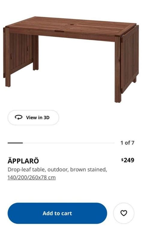 Ikea Foldable Table Applaro Furniture And Home Living Furniture