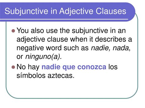 Ppt The Subjunctive In Adjective Clauses Powerpoint Presentation