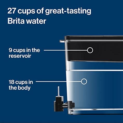 Brita Xl Water Filter Dispenser For Tap And Drinking Water With 1 Elite