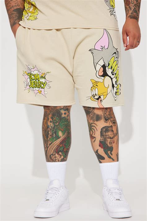 Tom And Jerry Star Struck Shorts - Sand | Fashion Nova, Mens Fleece ...