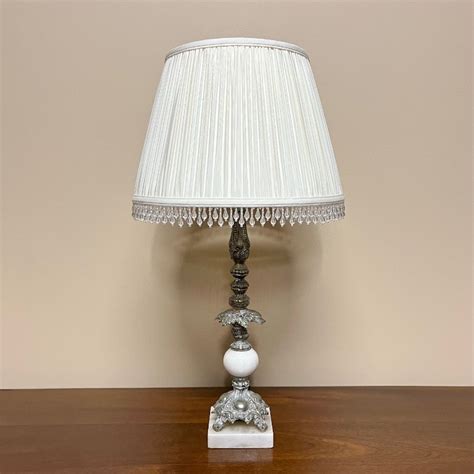 Buy Vintage Brass And Marble Table Lamp From Nostalgia Antiques