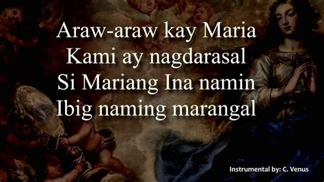 Araw Araw Kay Maria Instrumental Youtube