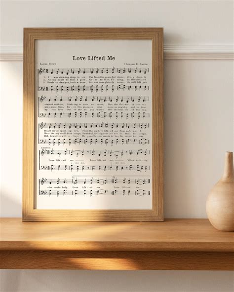 Love Lifted Me Printable Hymn Sheet Music Hymn Instant Etsy