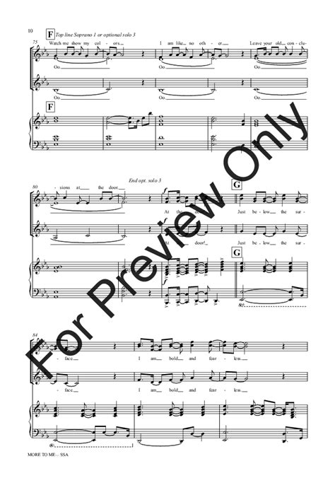 More To Me Ssa By Pinkzebra J W Pepper Sheet Music