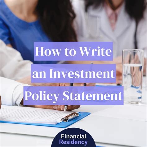 How To Write An Investment Policy Statement Example Included