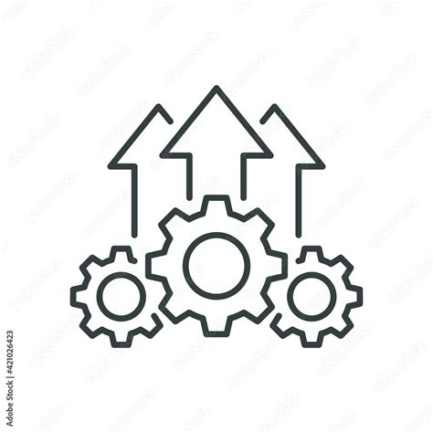 Operational Excellence Line Icon Simple Outline Style Symbol Optimize