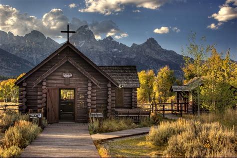 The Chapel Of The Transfiguration In Grand Teton National Park Wy