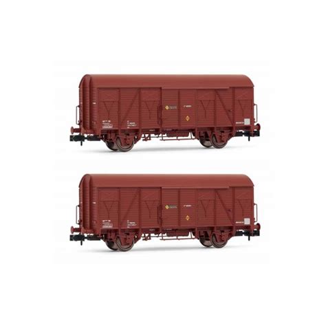 SET 2 VAGONES CERRADOS MADERA J2 Marron RENFE Ep IV Escala 1 160