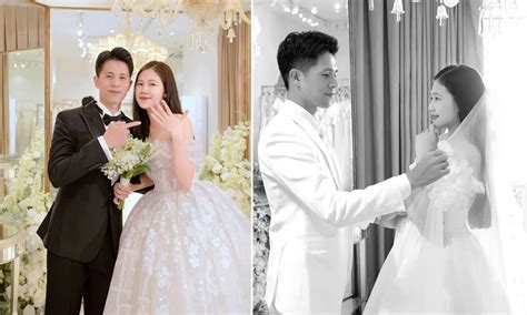 Trung vệ Trần Đình Trọng đưa vợ hot girl đi thử váy cưới gái một con về dáng cực nhanh sau sinh