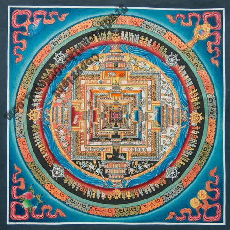 Kalachakra Mandala with Auspicious Symbols