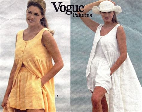 Vogue 2894 Sewing Pattern Misses Easy Dress In Two Lengths Knit Body