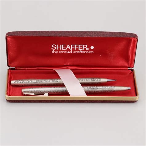 Vintage Sheaffer White Dot Sterling Silver Pen And Pencil Set Ebth