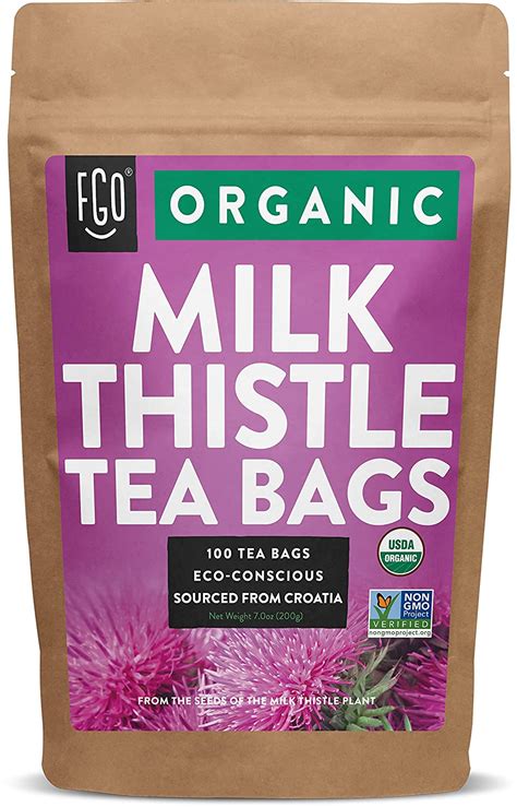 Fgo Organic Milk Thistle Tea Bags 100 Tea Bags Eco Conscious Tea Bags