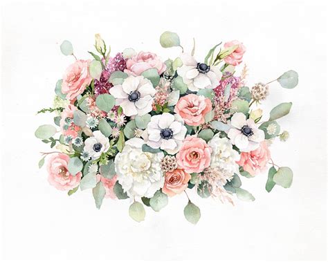 Friday Florals Preserving Your Wedding Bouquet As A Watercolor