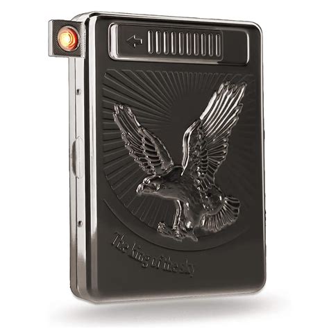 Oldendo Cigarette Case With Lighter Metal Joint Holder Case Full Pack