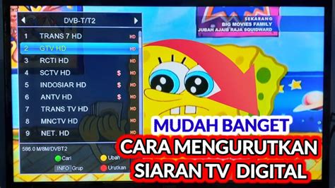 Cara Mengurutkan Siaran Tv Digital Set Top Box Matrix Youtube