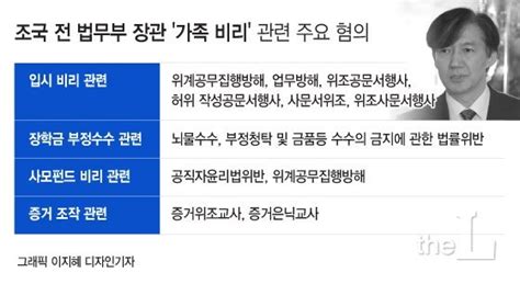 조국 뇌물수수 등 11개 혐의넉달만에 가족 비리수사 마무리종합 머니투데이