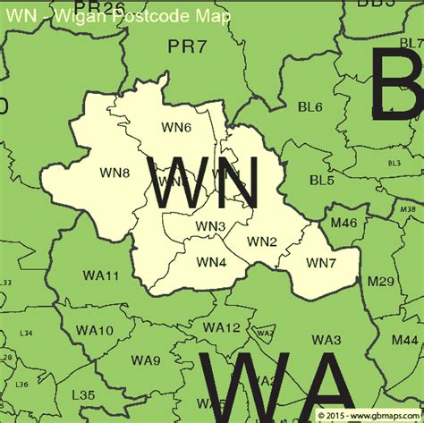 Wigan Postcode Area And District Maps In Editable Format