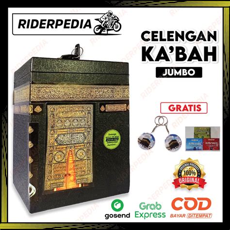 Jual Miniatur Celengan Kabah Ka Bah Kaqbah Jumbo Besar Pakai Kunci Kayu