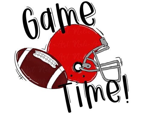 Helmet Football Red Game Time Digital Download Sublimation - Etsy