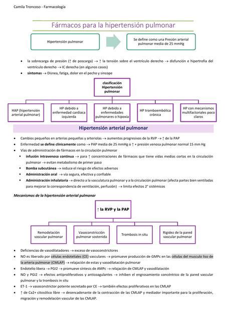 Fármacos para la hipertensión pulmonar Resumen Goodman uDocz creators