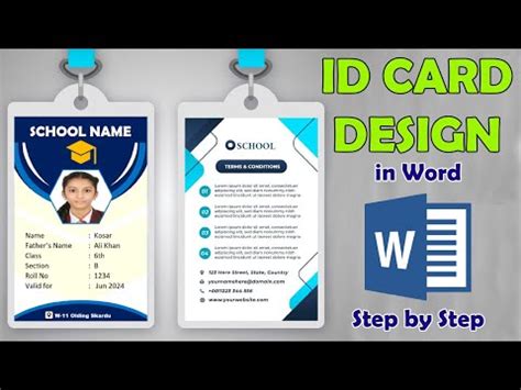 ID Card Kaise Banaye How To Make ID Card In MS Word Student ID Card