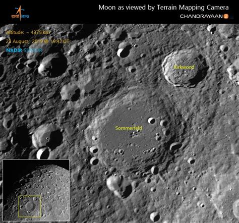 Images Of Lunar Surface Captured By Terrain Mapping Camera Tmc