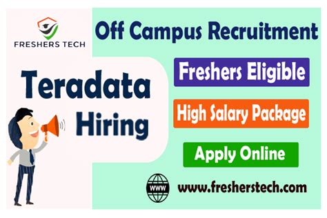 Teradata Careers For Freshers Hiring Software Engineer Jobs