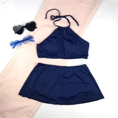 Jual BIKINI AZURE NEVY BIKINI SET BIKINI ROK BIKINI PANTAI BAJU RENANG BIKINI