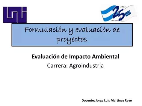 Ppt Formulaci N Y Evaluaci N De Proyectos Powerpoint Presentation