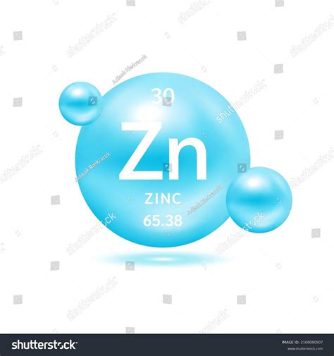 Zinc Molecule Models Blue Chemical Formulas Stock Vector Royalty Free 2168080907 Shutterstock