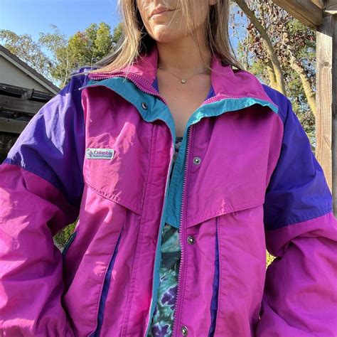 Columbia Sportswear Womens Pink And Purple Jacket Depop