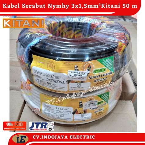 Jual Kabel Serabut Nymhy Kitani 3x1 5 Kabel Panjang 50 Meter Kabel