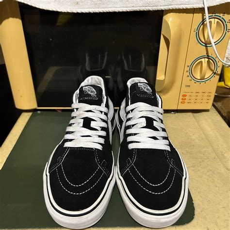 Vans Sk8 Mid Black Mens Fashion Footwear Sneakers On Carousell