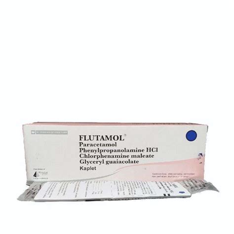 Jual Flutamol Tablet Strip Isi Kaplet Obat Demam Batuk Berdahak