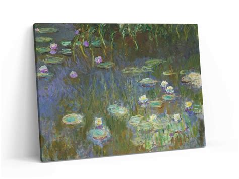 Claude Monet Water Lilies Famous Painting Print Stretched - Etsy