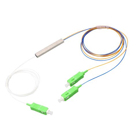 Ftth Steel Tube Type Fiber Optic Plc Splitter X With Sc Apc Connector