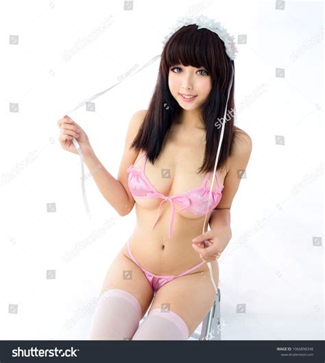 Sexy Asian Girl Pink Bikini Japanese Stock Photo Edit Now 1066898348