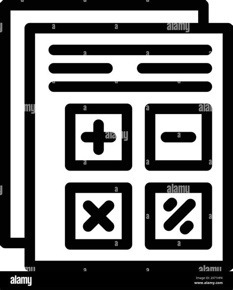 Clean Vector Illustration Of Mathematical Operations Icons In A