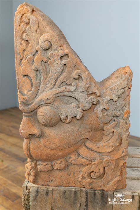 Antique Indonesian Stone Face Carving