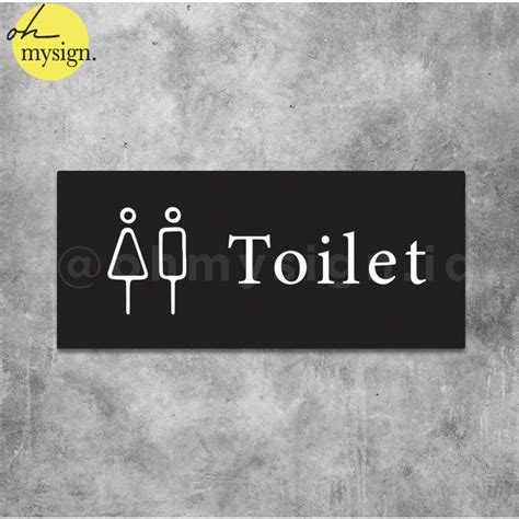 Jual Sign Akrilik Toilet Restroom Wc Acrylic Sign Board Uv Print