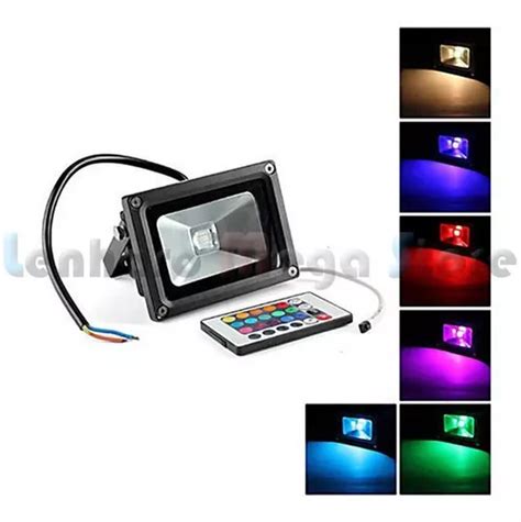 Refletor Holofote Led Rgb W Controle De Cores Gr Tis Mercadolivre