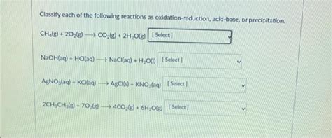 [solved] Classify Each Of The Following Reactions As Oxida