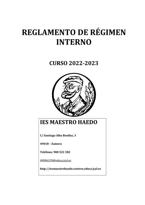 REGLAMENTO DE RÉGIMEN INTERNO pdf