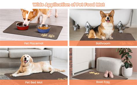 Pet Feeding Mat Absorbent Pet Placemat For Food And Water