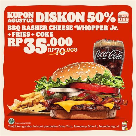 Promo Burger King Agustus 2021 Diskon 50 Persen Cek Syarat Dan