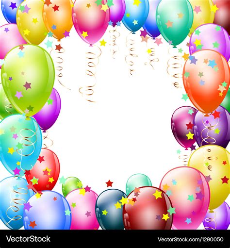 Colorful Balloons Frame Royalty Free Vector Image