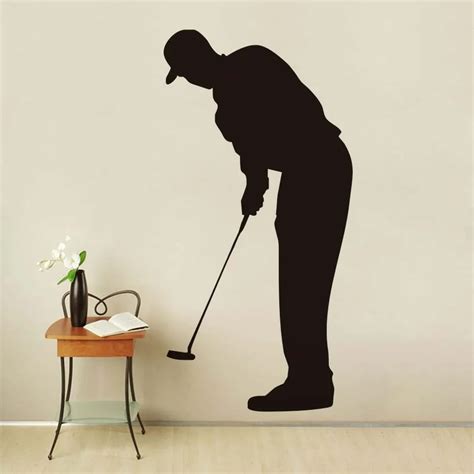 Golf Forward Putter Vinyl Wall Stickers Sport Silhouette Self Adhesive