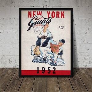 New York Giants Print San Francisco Giants Vintage Baseball Poster