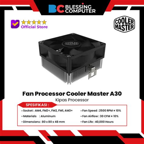 Jual Fan Processor Cooler Master A30 RH-A30-25FK-R1 / Kipas Processor ...